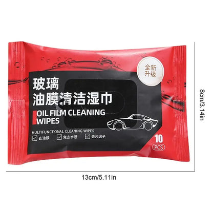 Portable Car Glass Oil Film Removal Wipes Anti-rain Anti-fog Car Windshield Glass Cleaner Oil Stain Cleaner Wet Towel