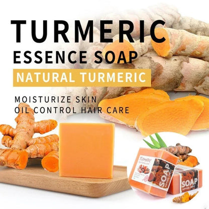 Turmeric Soap with Goat Milk & Silk Protein Aloe Soap Ginger Natural Sea Salt Essential Oil Lemon Soap