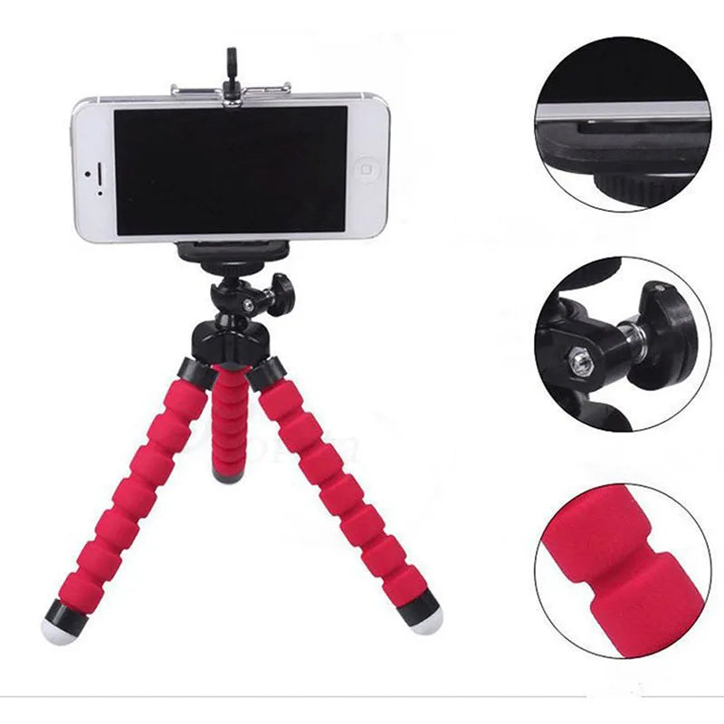 Sponge Octopus Tripod Stand for Live Streaming Lazy Deformation Mobile Phone Holder Portable Camera Tripod