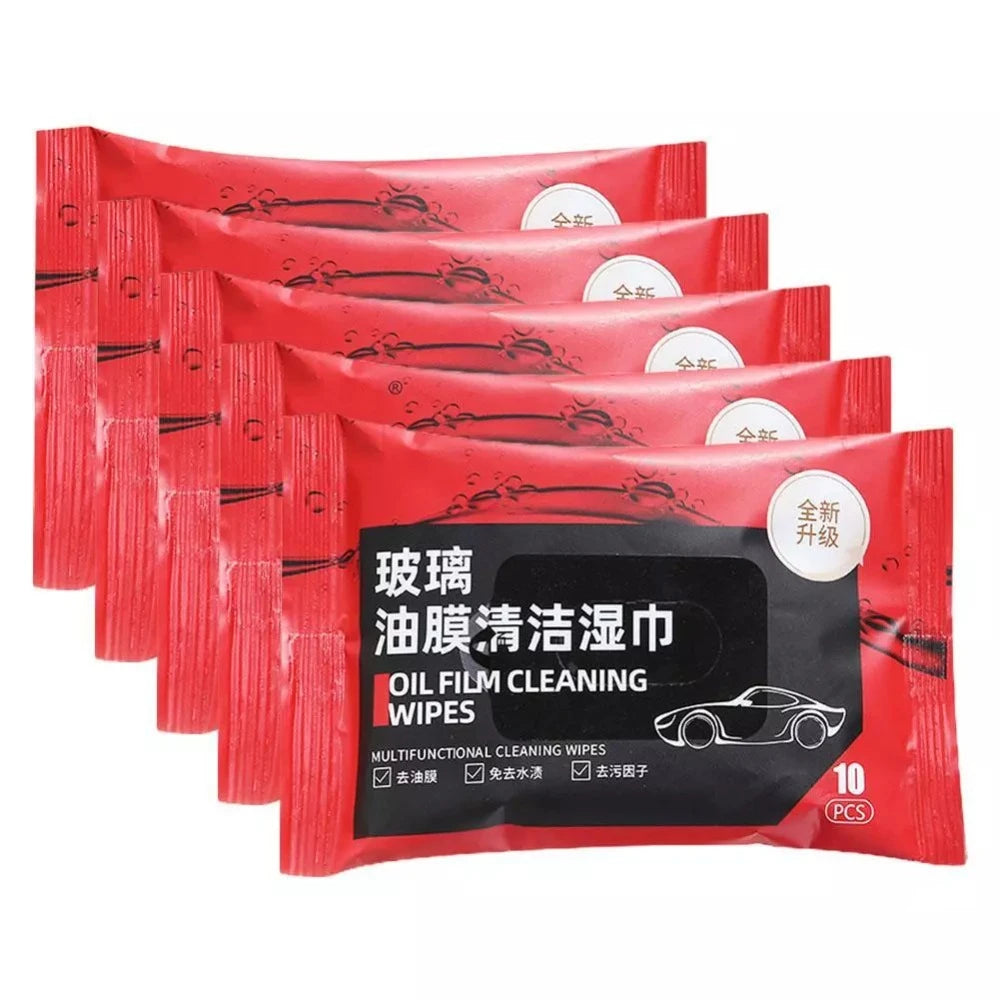 Portable Car Glass Oil Film Removal Wipes Anti-rain Anti-fog Car Windshield Glass Cleaner Oil Stain Cleaner Wet Towel