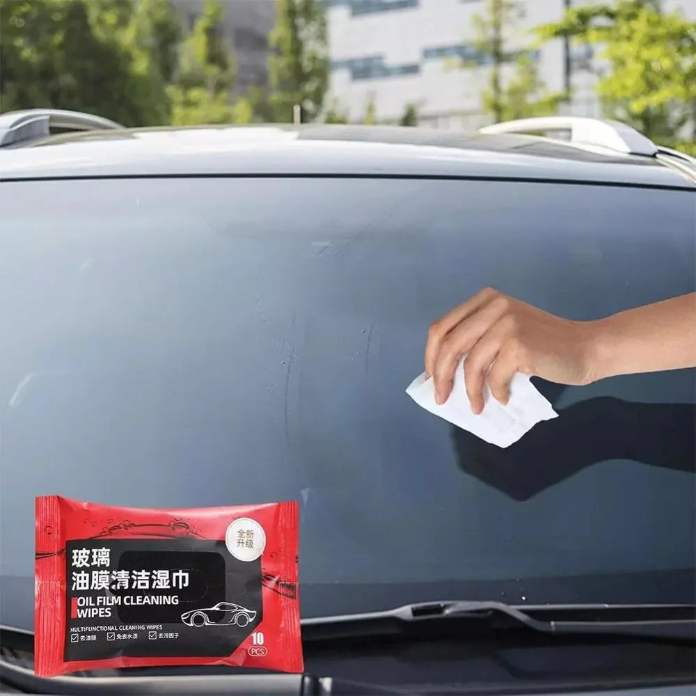 Portable Car Glass Oil Film Removal Wipes Anti-rain Anti-fog Car Windshield Glass Cleaner Oil Stain Cleaner Wet Towel